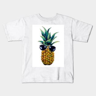 Pineapple Wearing Sunglasses Kids T-Shirt